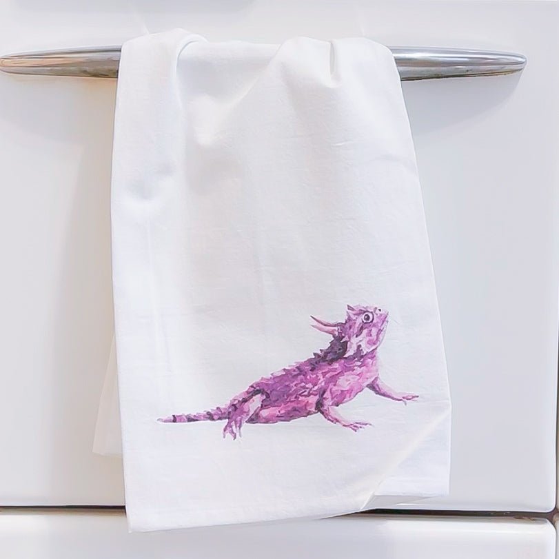 Purple Horned Frog Tea Towel - themonogram manor 