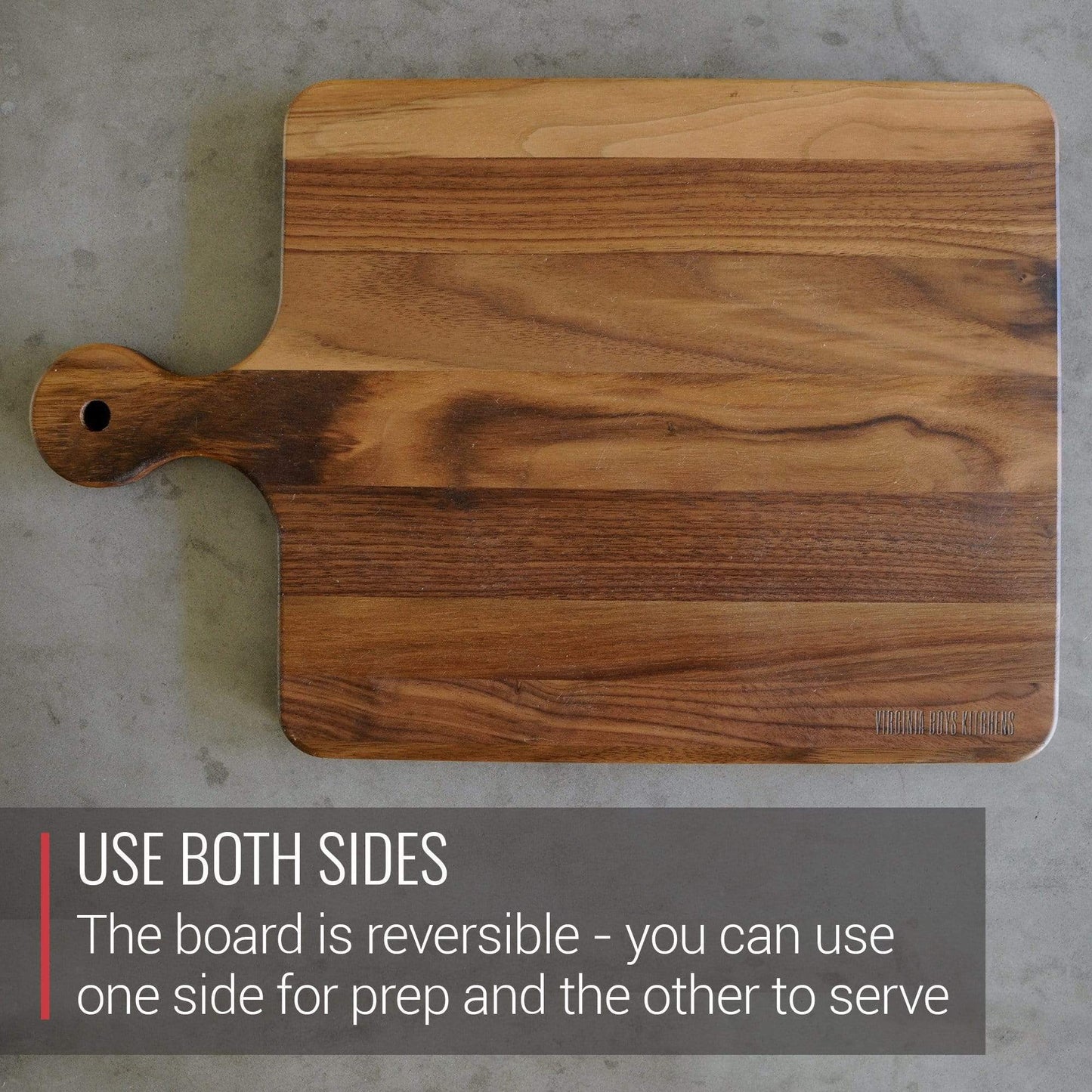 Mom's Cutting Board - 10 x 16 Walnut Cutting Board with Knob Handle - themonogram manor 