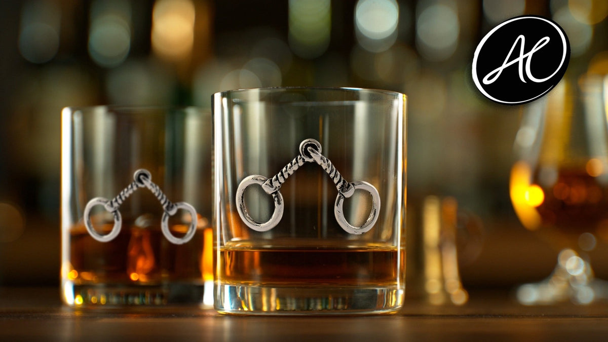 Equestrian Bit Bar Glasses Set of 4 - themonogram manor 