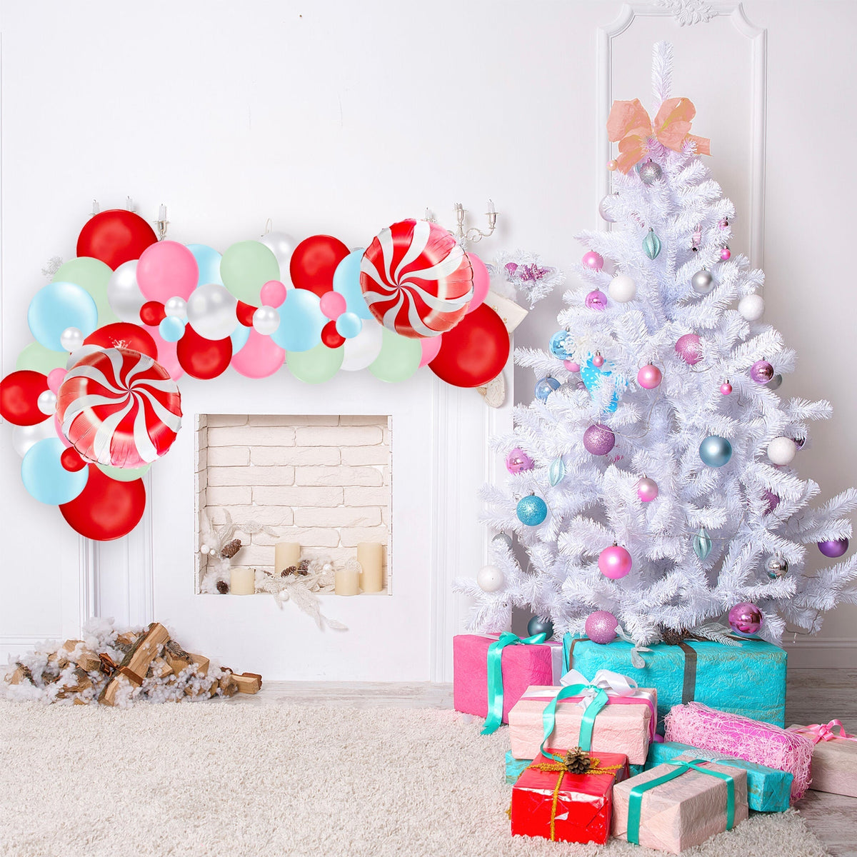 Peppermint Christmas Balloon - themonogram manor 