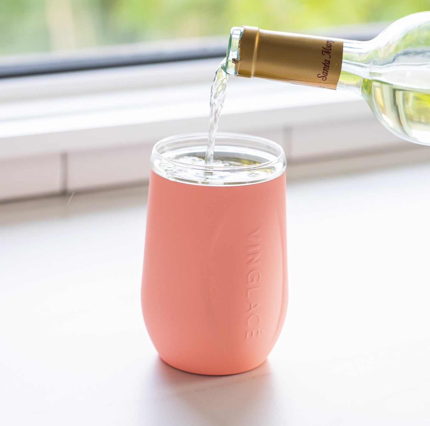 Glass Lined Wine Glass - themonogram manor 