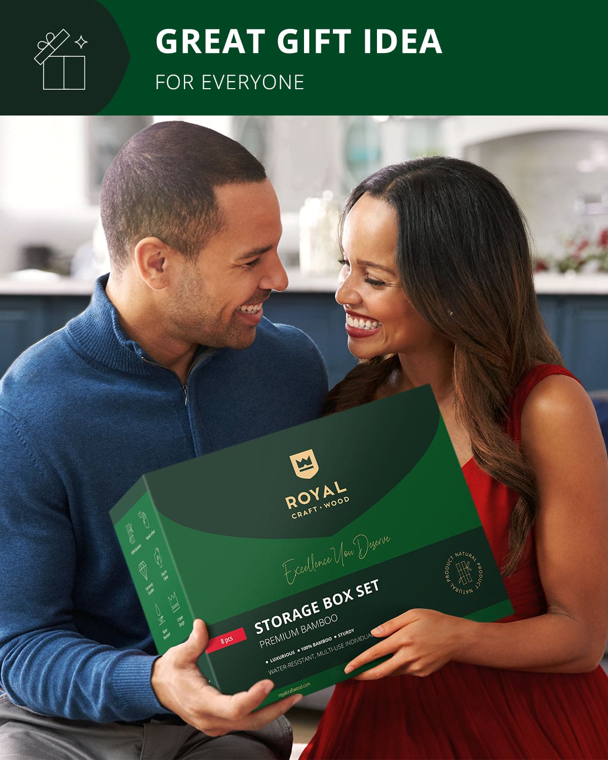 Storage Box Set of 8, Natural - themonogram manor 