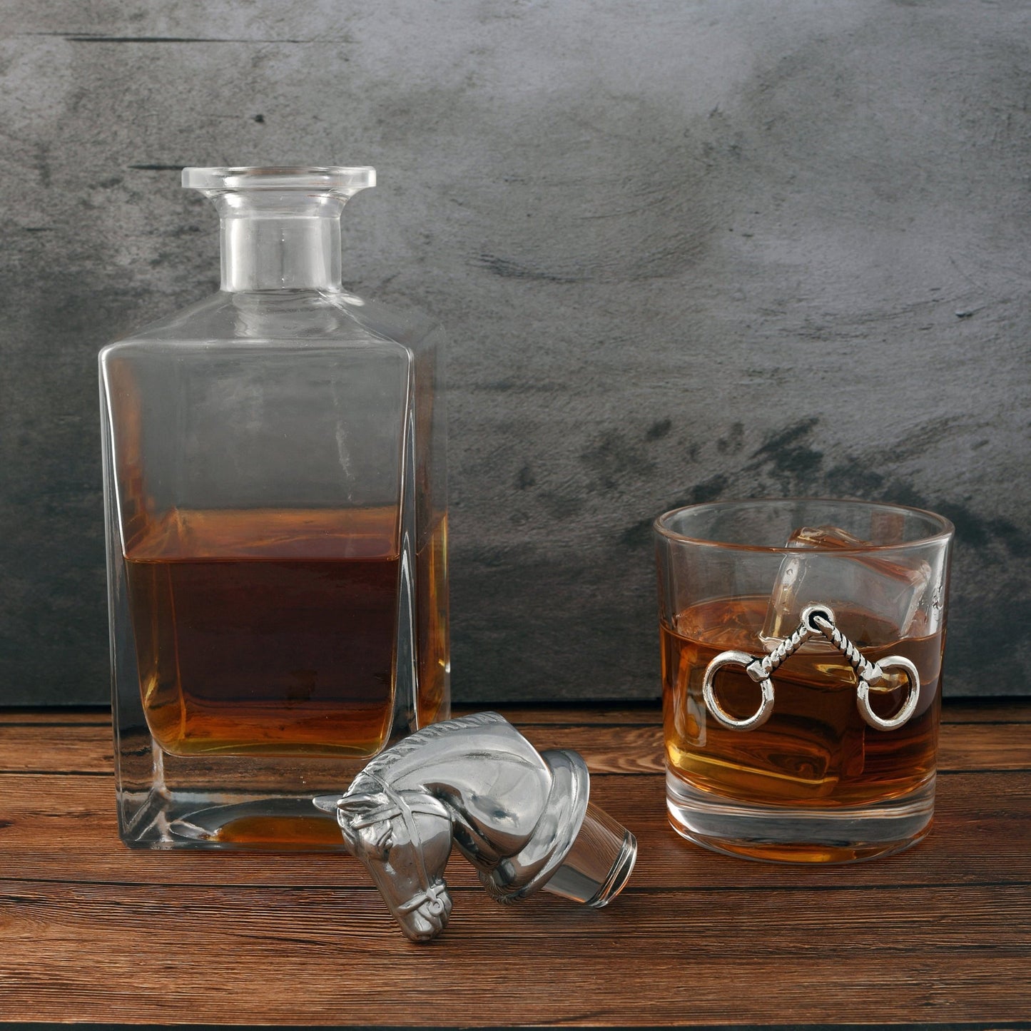 Equestrian Decanter Set with Glasses - themonogram manor 