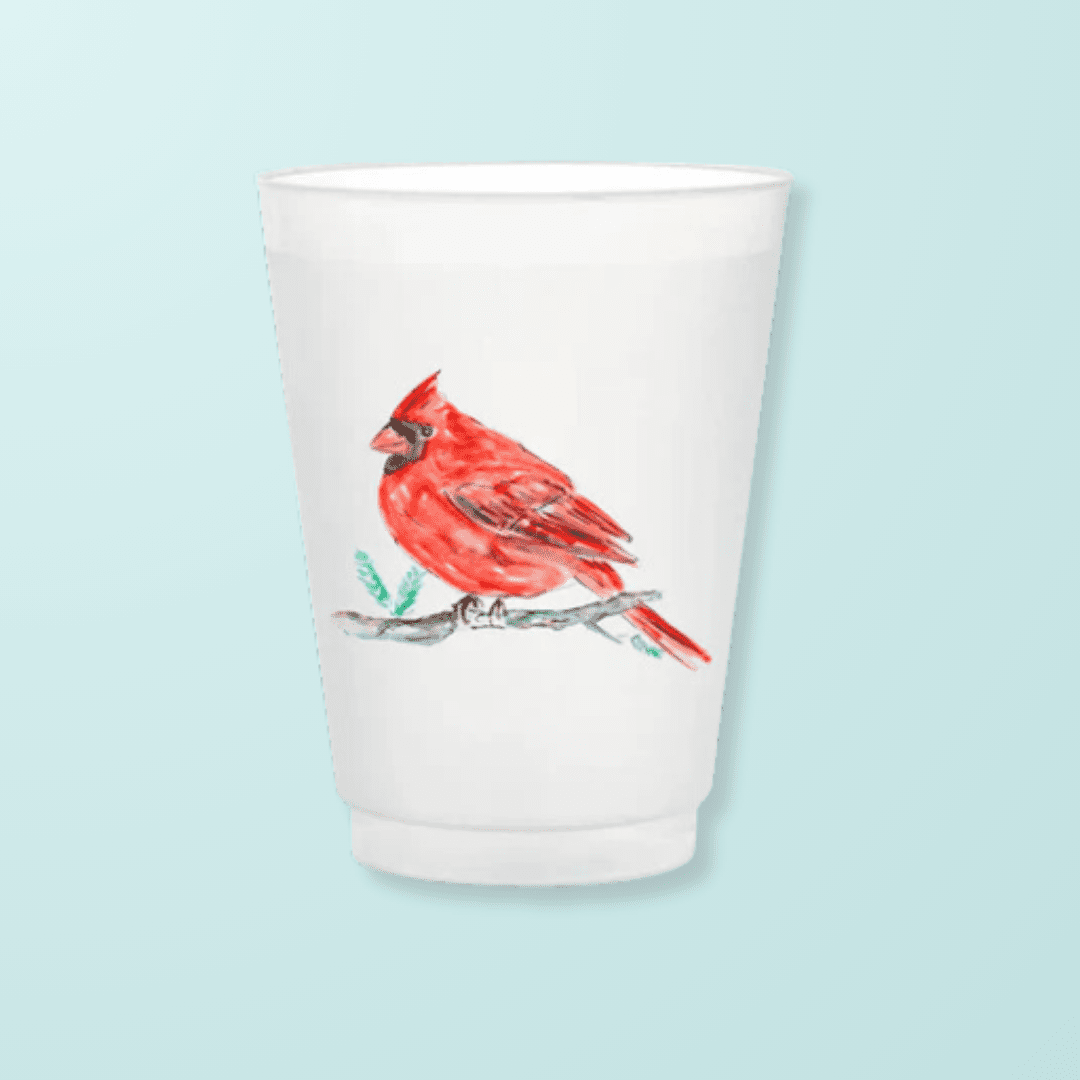 Cardinal Frosted Cup - themonogram manor 