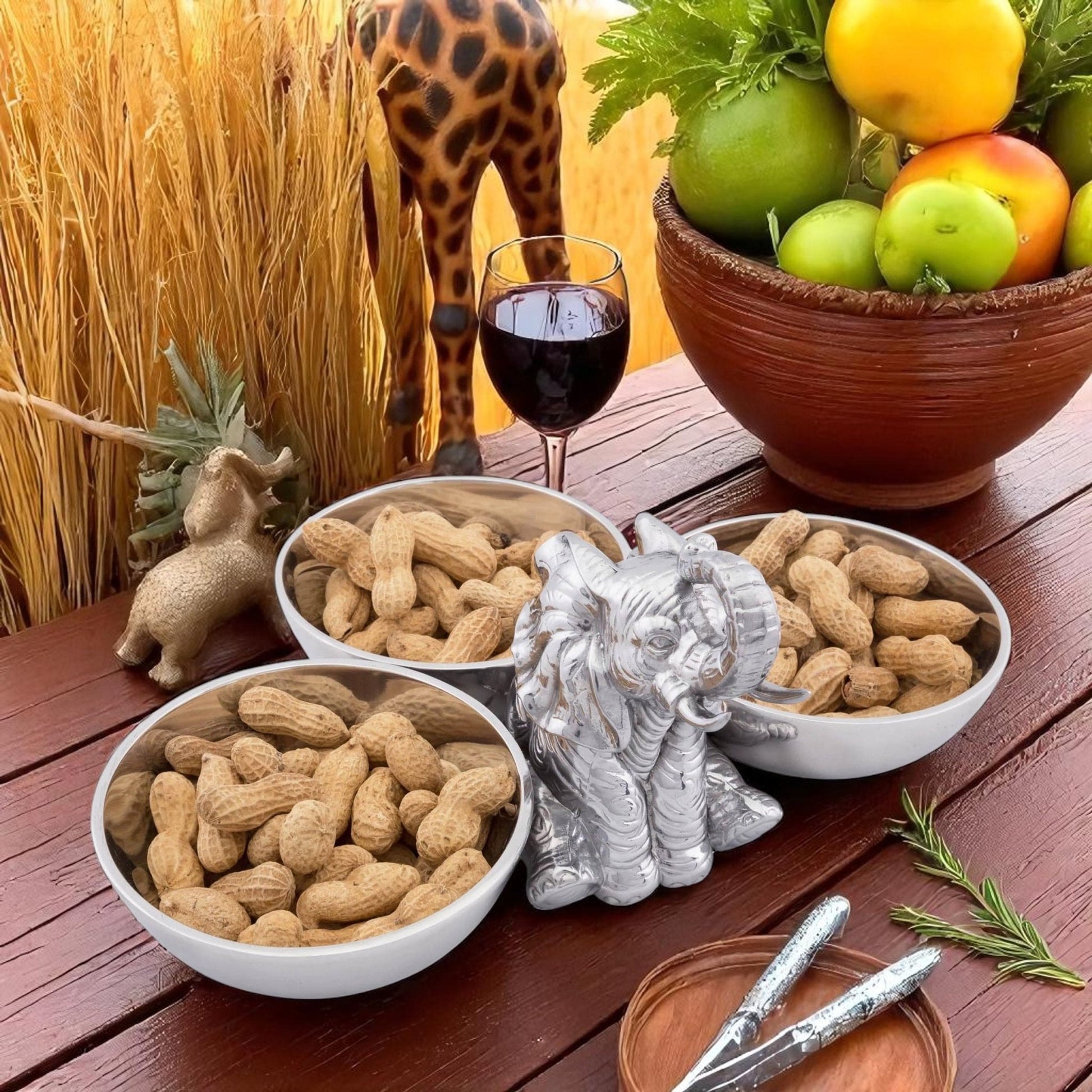 Elephant Three-Bowl Server - themonogram manor 