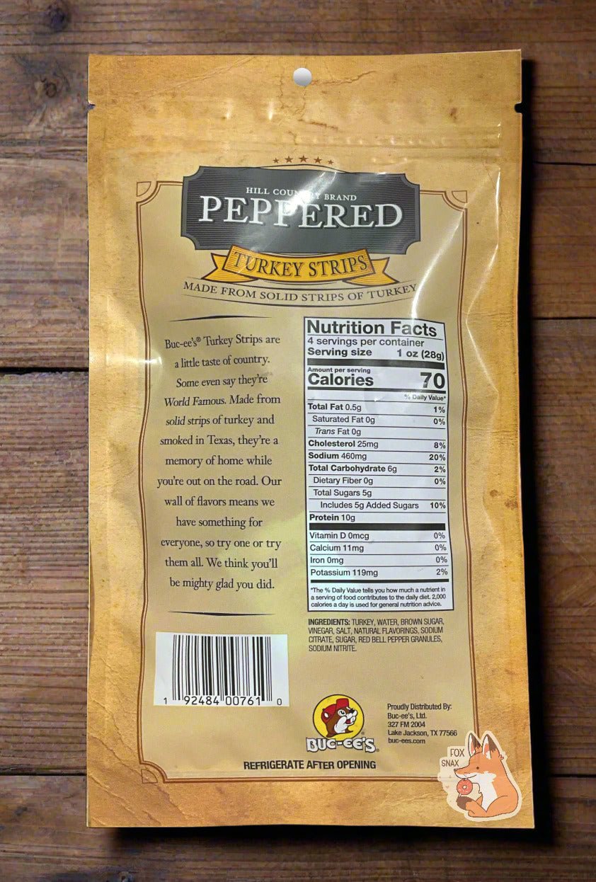 Buc - ee's Hill Country Brand Peppered Turkey Strips - themonogram manor 