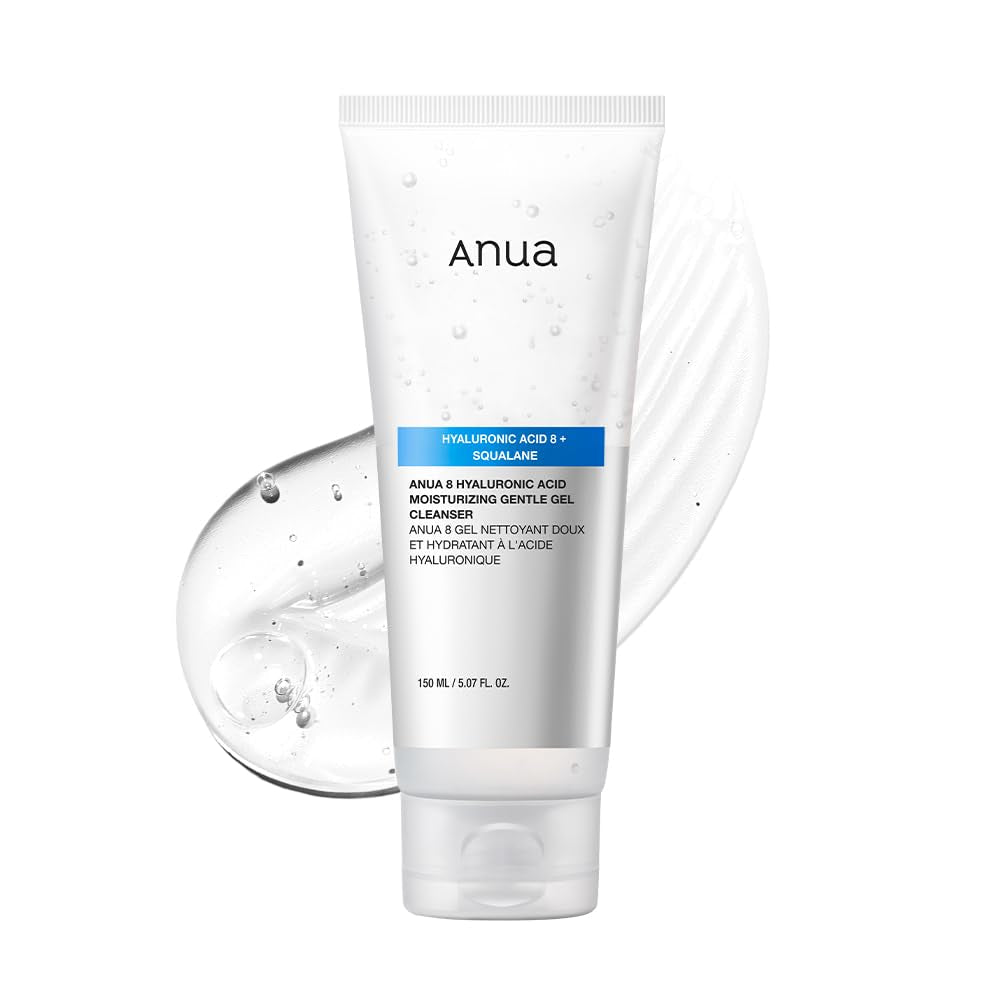 Moisturizing Gentle Gel Cleanser, Hyaluronic Acid, Squalane, Ceramide, Foaming Facial Korean Cleanser, Ph Balance, Daily Hydrating Face Wash, Korean Skincare (150Ml/5.07Fl Oz.) - themonogram manor 