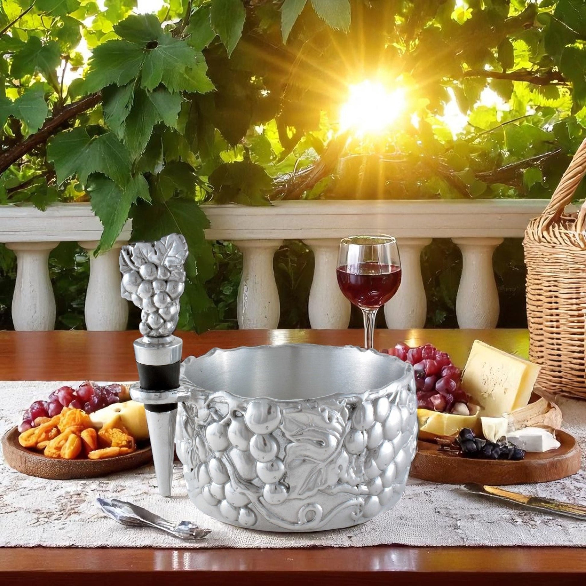 Grape Wine Caddy and Stopper Set - themonogram manor 