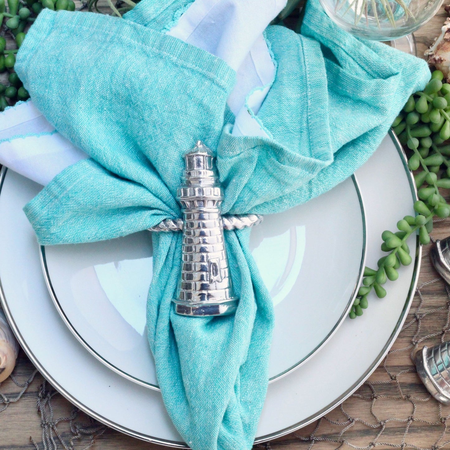 Lighthouse Napkin Rings - themonogram manor 