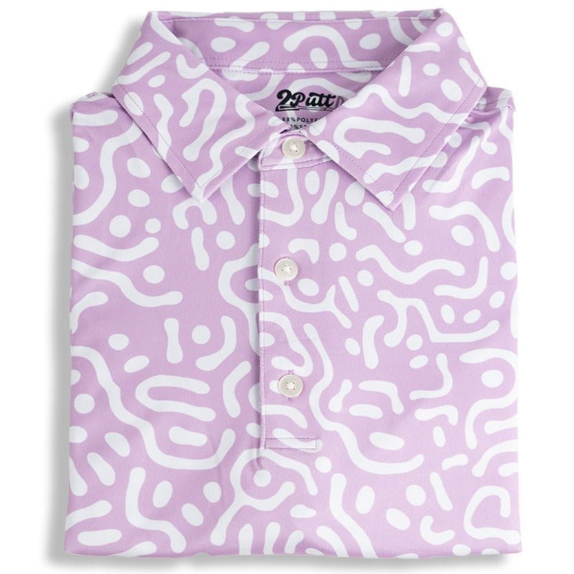 Wrong Fairway Men's Polo (Lavender) - themonogram manor 