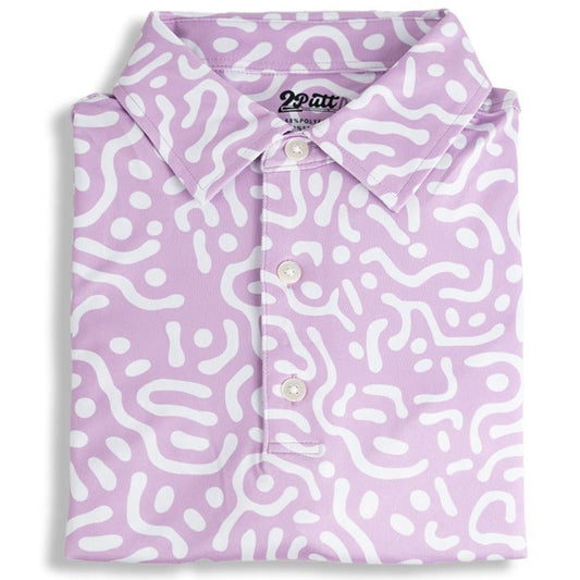 Wrong Fairway Men's Polo (Lavender) - themonogram manor 