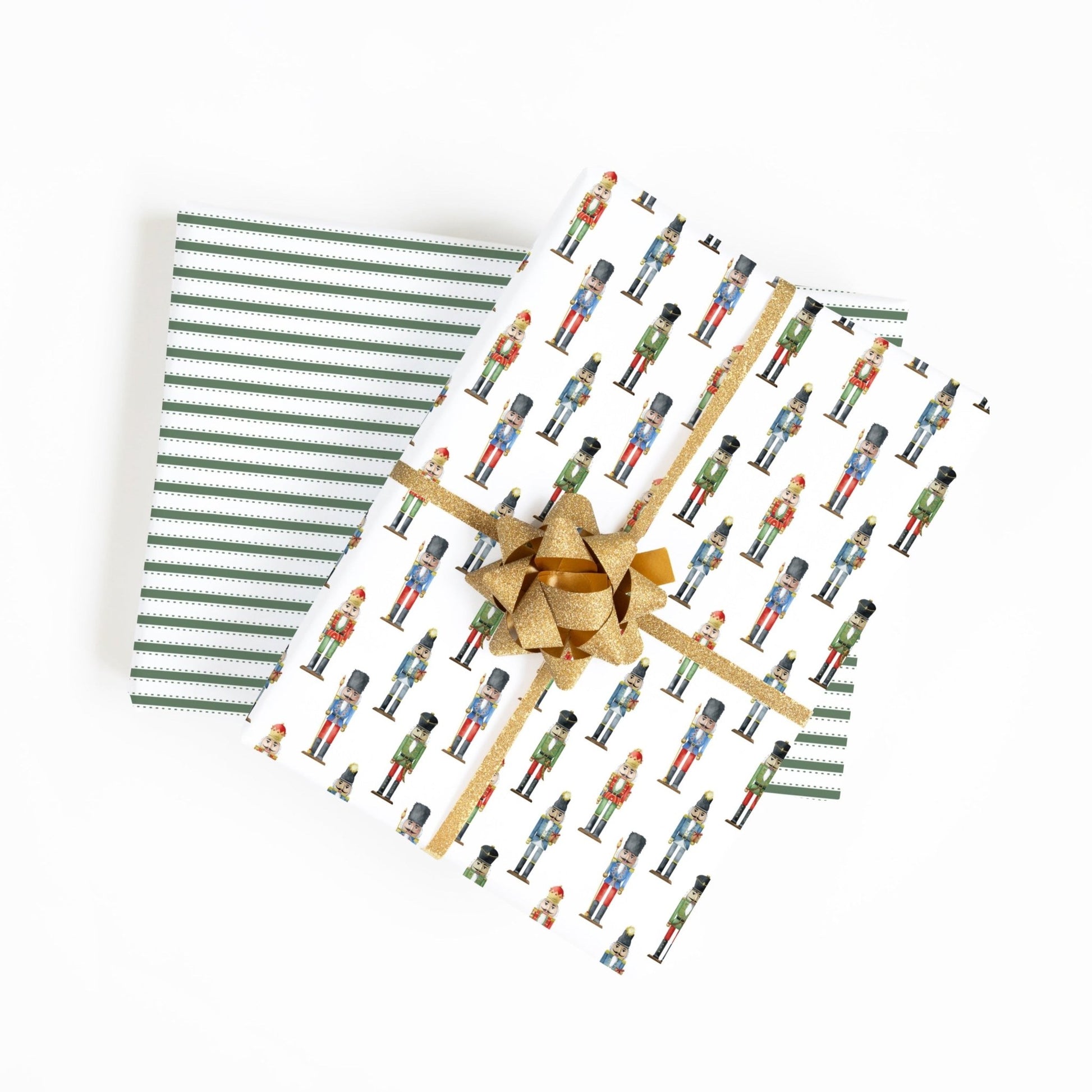 nutcracker stripe wrapping paper - themonogram manor 