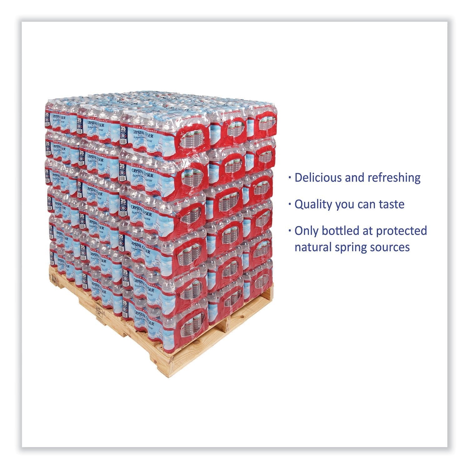 Crystal Geyser Alpine Spring Water, 16.9 oz Bottle, 35/Case, 54 Cases/Pallet - themonogram manor 