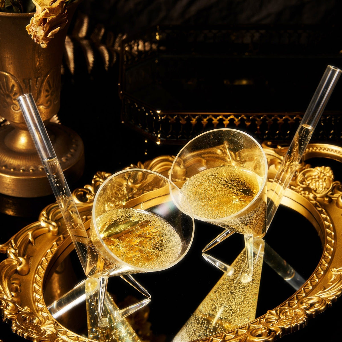 Festa Acrylic Champagne Shooter, Set of 2 - themonogram manor 