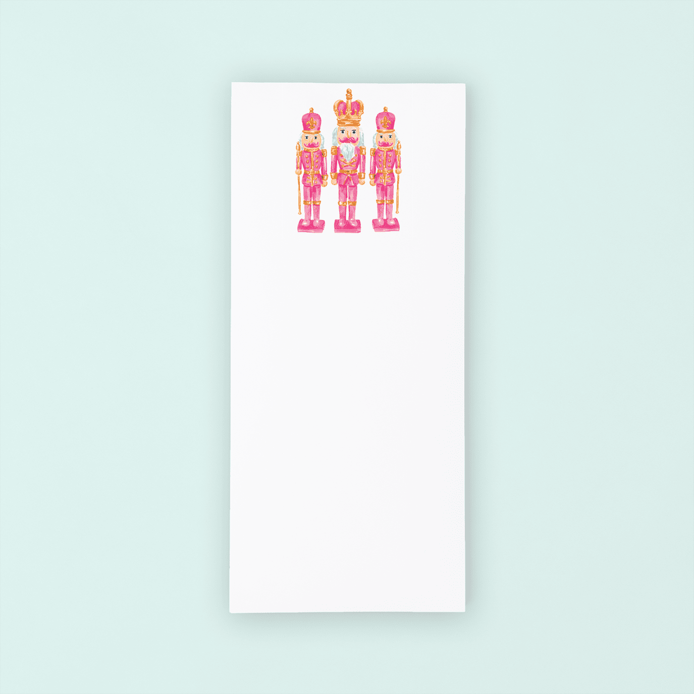 Pink & Gold Nutcrackers List Pad - themonogram manor 