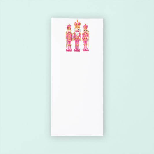 Pink & Gold Nutcrackers List Pad - themonogram manor 