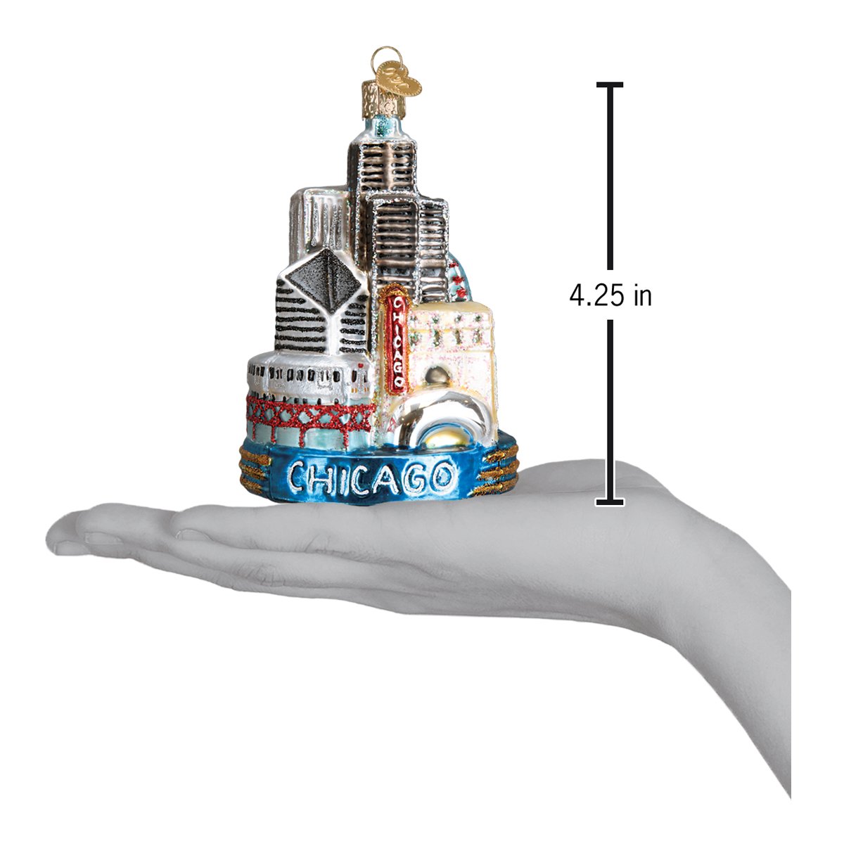Chicago Christmas Ornament - themonogram manor 