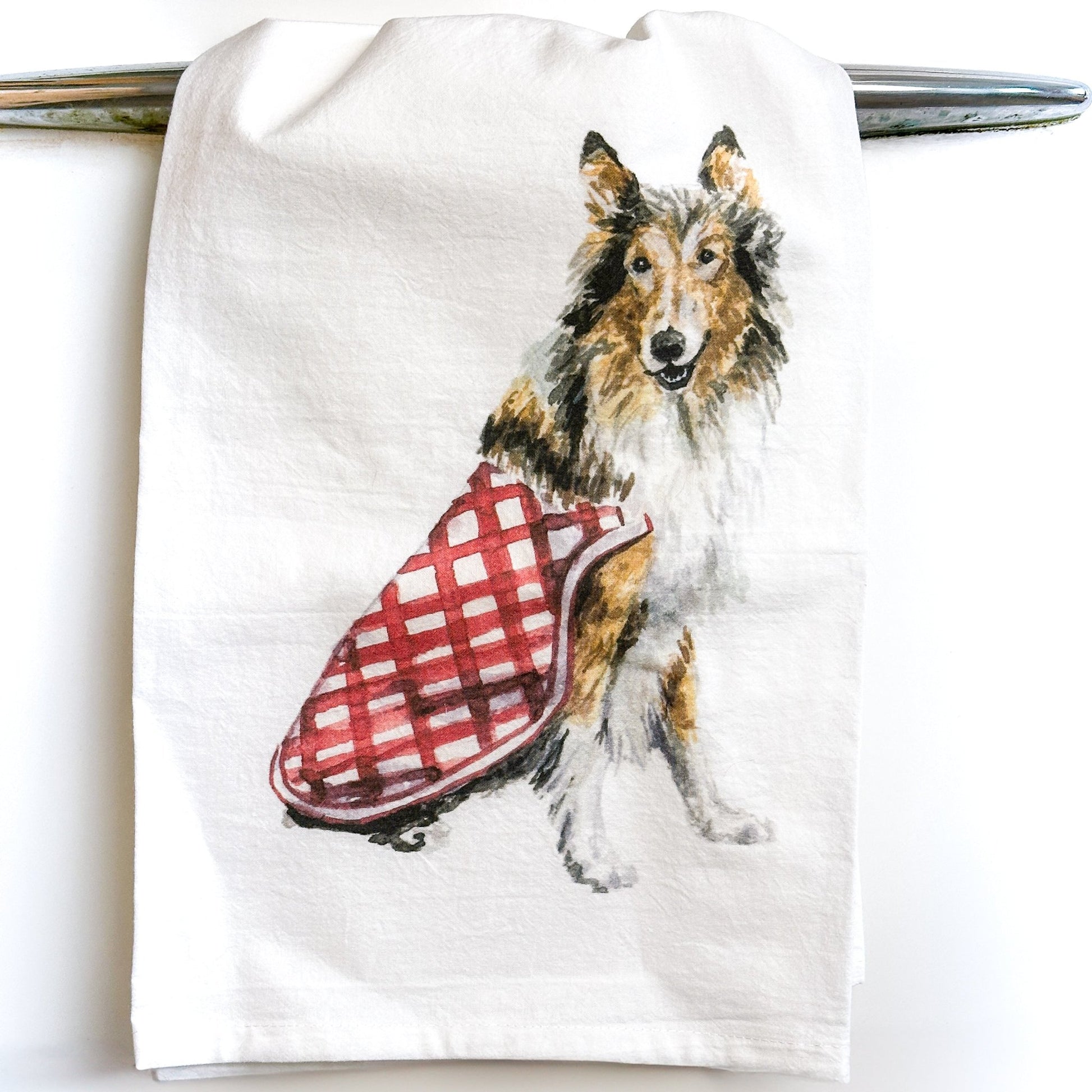 Collie Dog Kitchen Towel - themonogram manor 