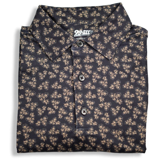 Dark Floral Men's Polo - themonogram manor 