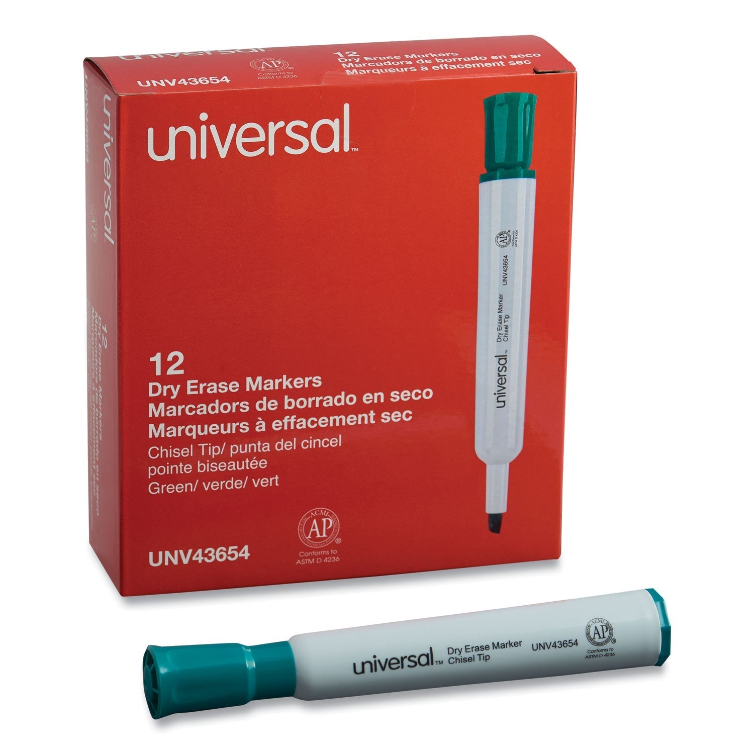 Universal Dry Erase Marker, Broad Chisel Tip, Green, Dozen - themonogram manor 