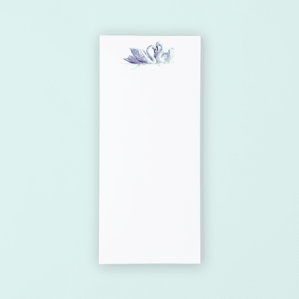Swans in Love Lists Pad - themonogram manor 