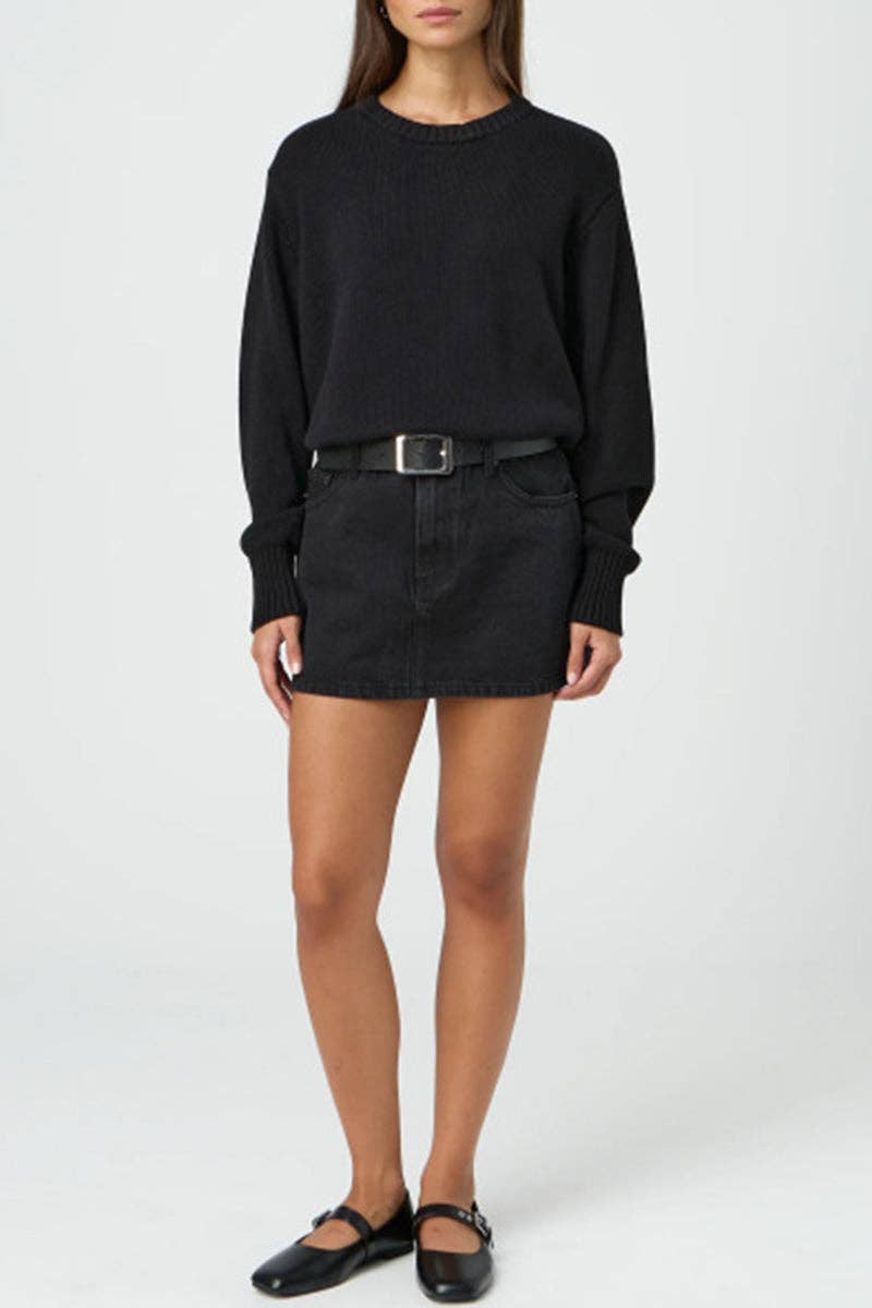 Classic Denim Mini Skirt - themonogram manor 