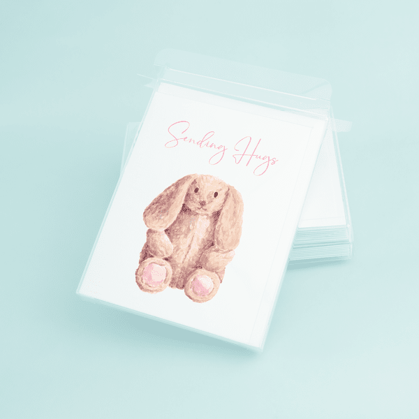 Stuffed Rabbit "Sending Hugs" - themonogram manor 