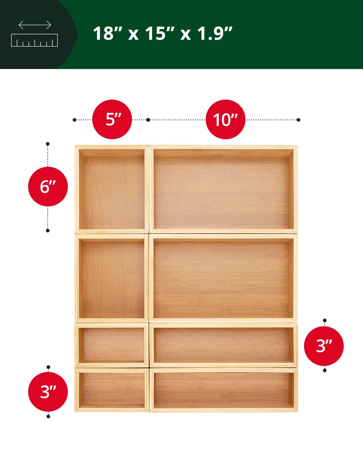 Storage Box Set of 8, Natural - themonogram manor 