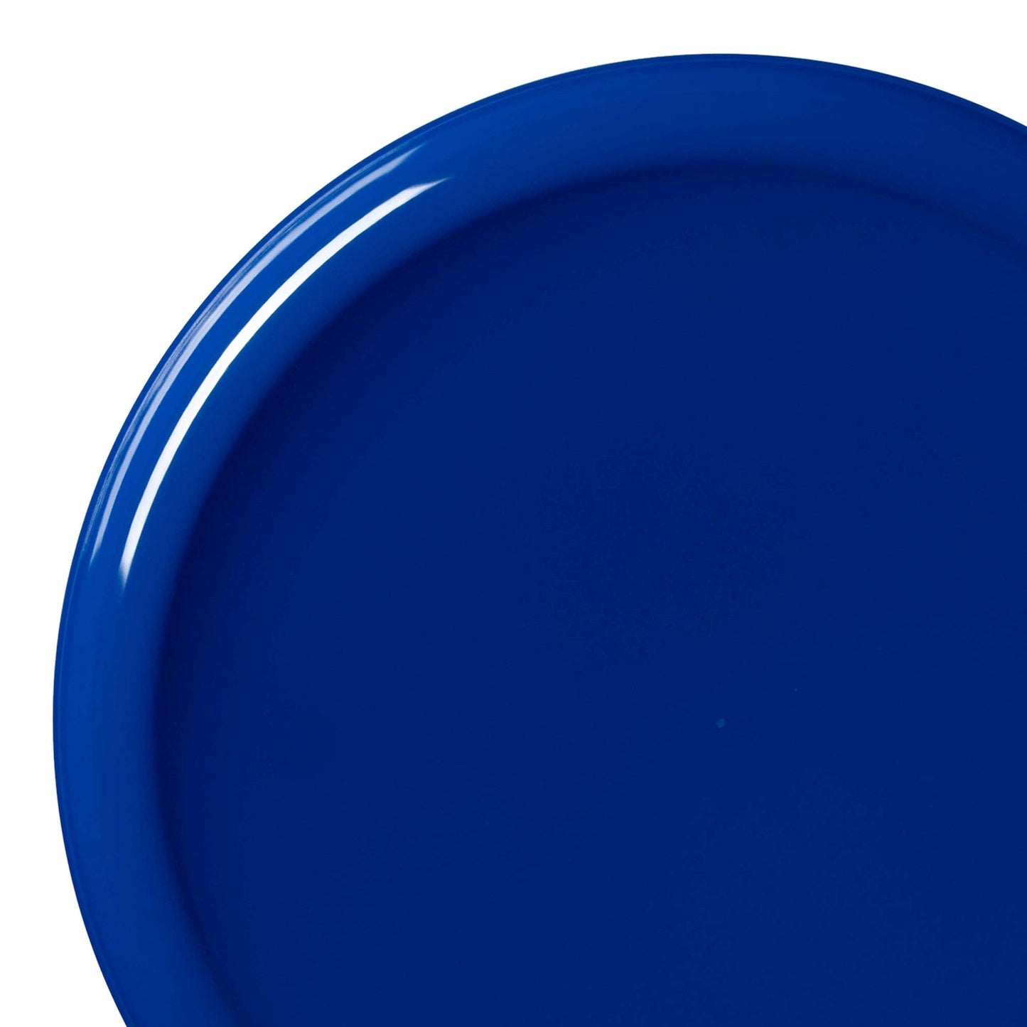 8.5" Blue Flat Round Plastic Appetizer/Salad Plates - 10 pcs - themonogram manor 