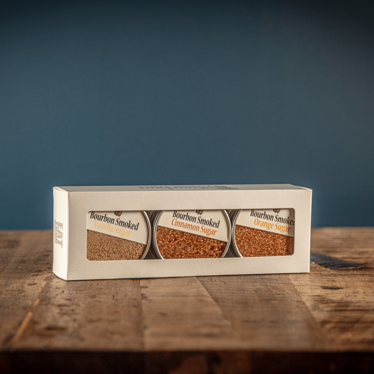 Bourbon Smoked Sugars Trio - Orange, Vanilla, Cinnamon - themonogram manor 