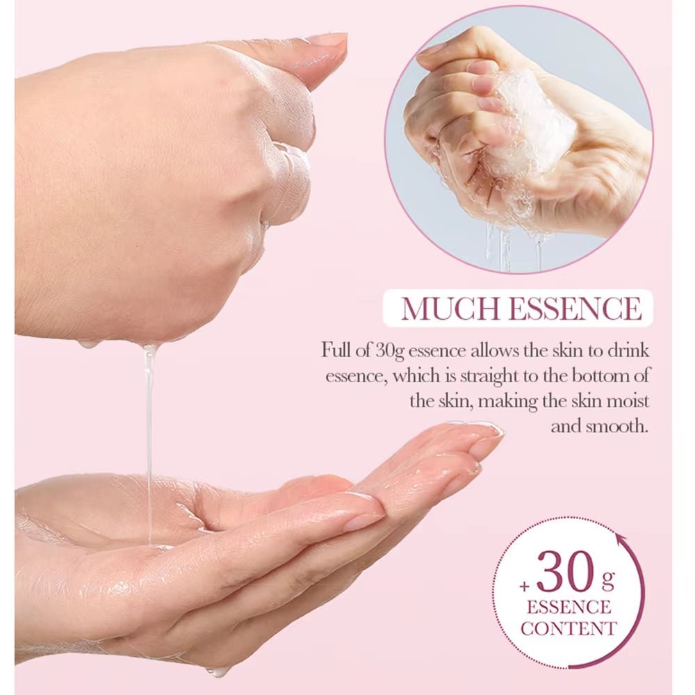 12Pc Rose Flower Extract Face Mask Korean Whitening Sheet Mask Moisturizing Mask Nourishing Skincare Facial Korean Fresh Product - themonogram manor 