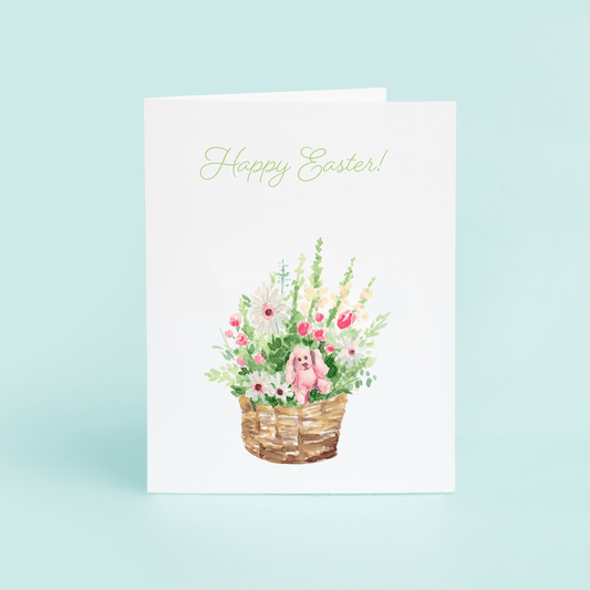 Flower Basket "Happy Easter" - themonogram manor 