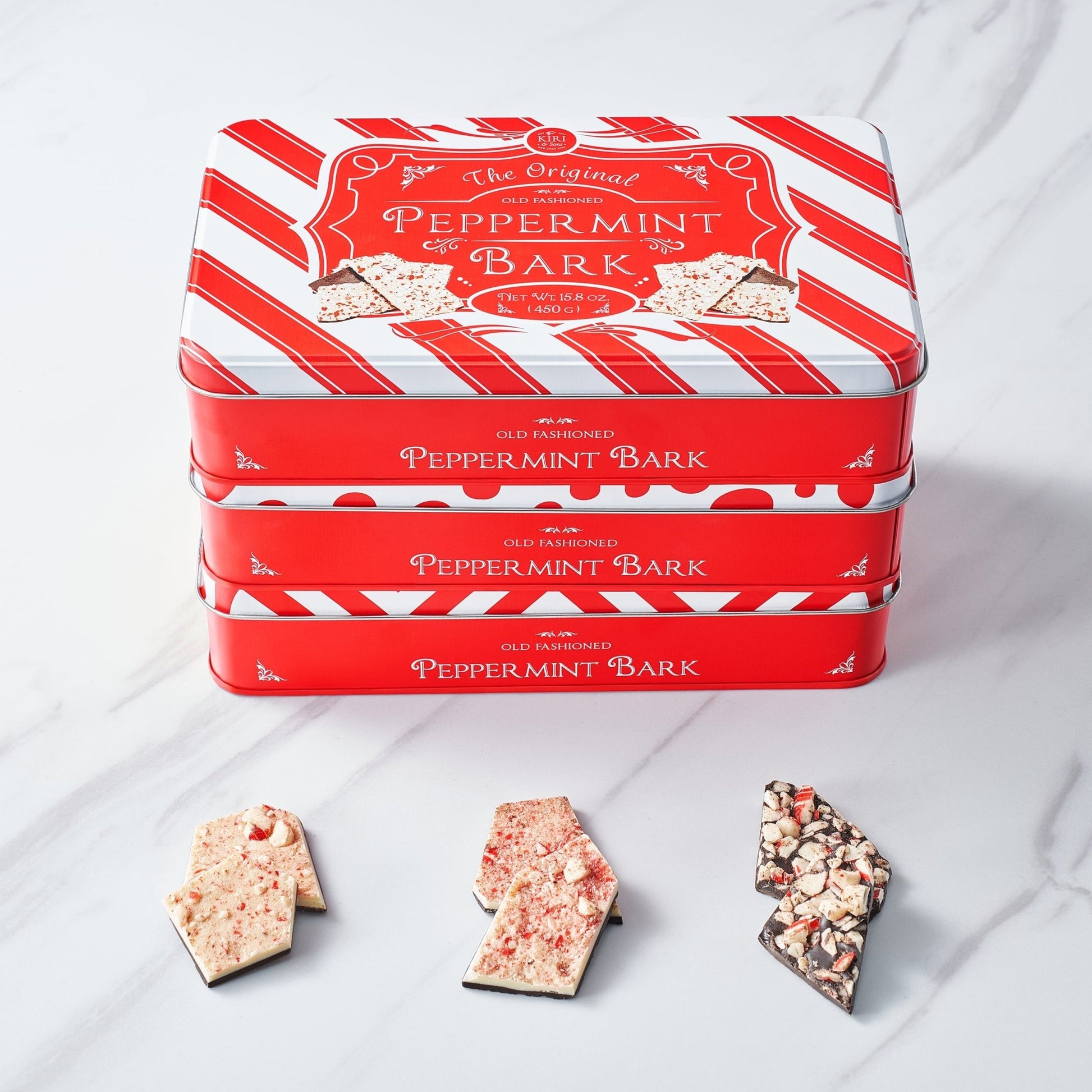 Chocolate Peppermint Bark, Giftable Food Set of 3 - themonogram manor 
