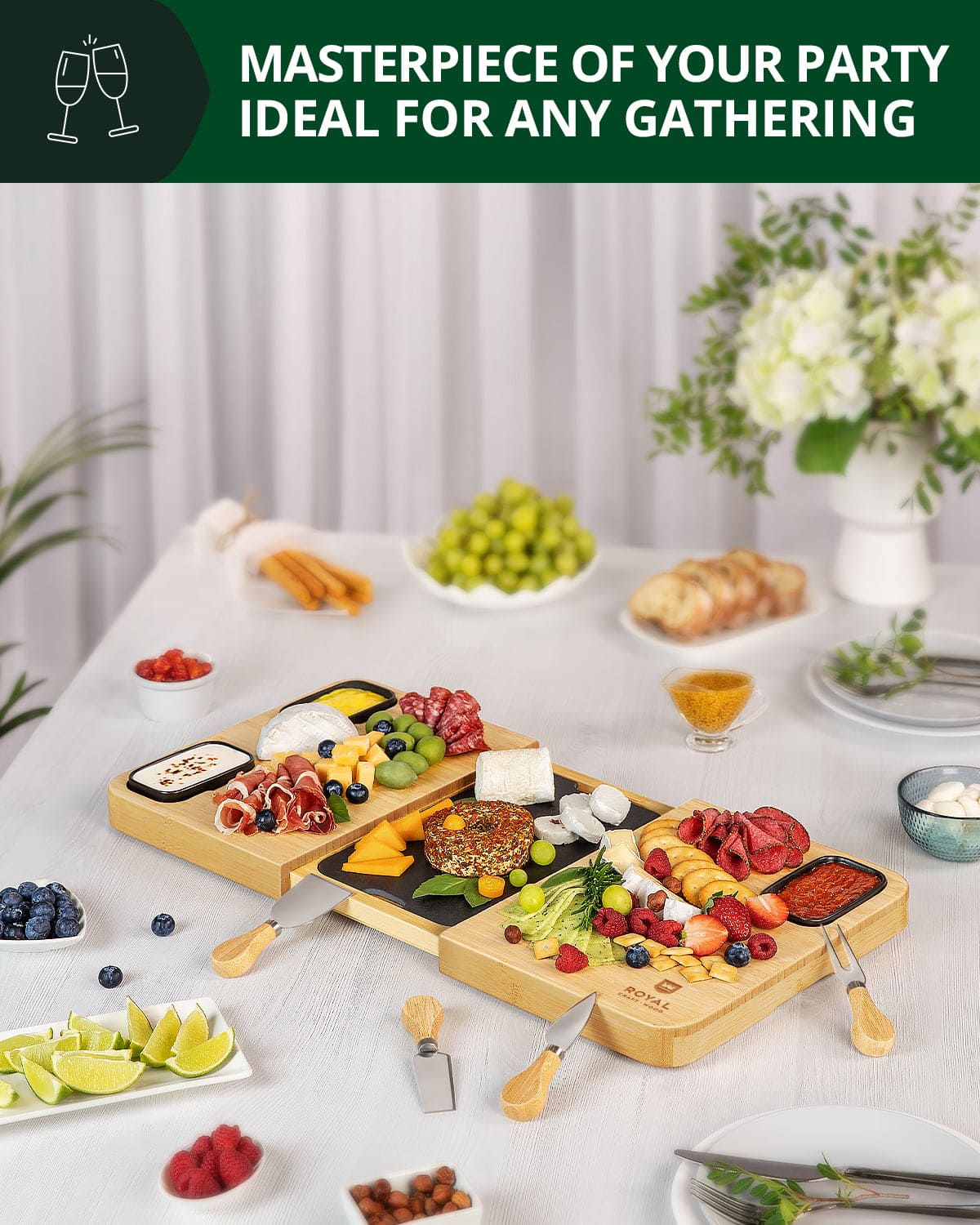 Cheese Board Set with Slate Plate - themonogram manor 