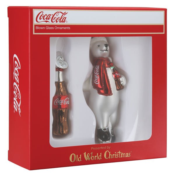Coca - Cola® Polar Bear Ornament Set - themonogram manor 