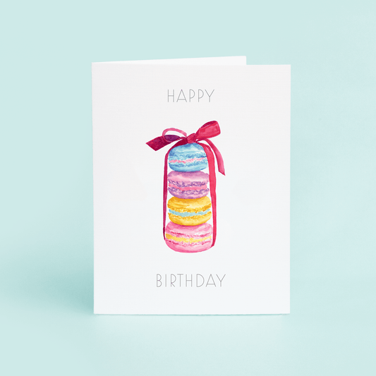 Macarons With Ribbon "Happy Birthday" - themonogram manor 