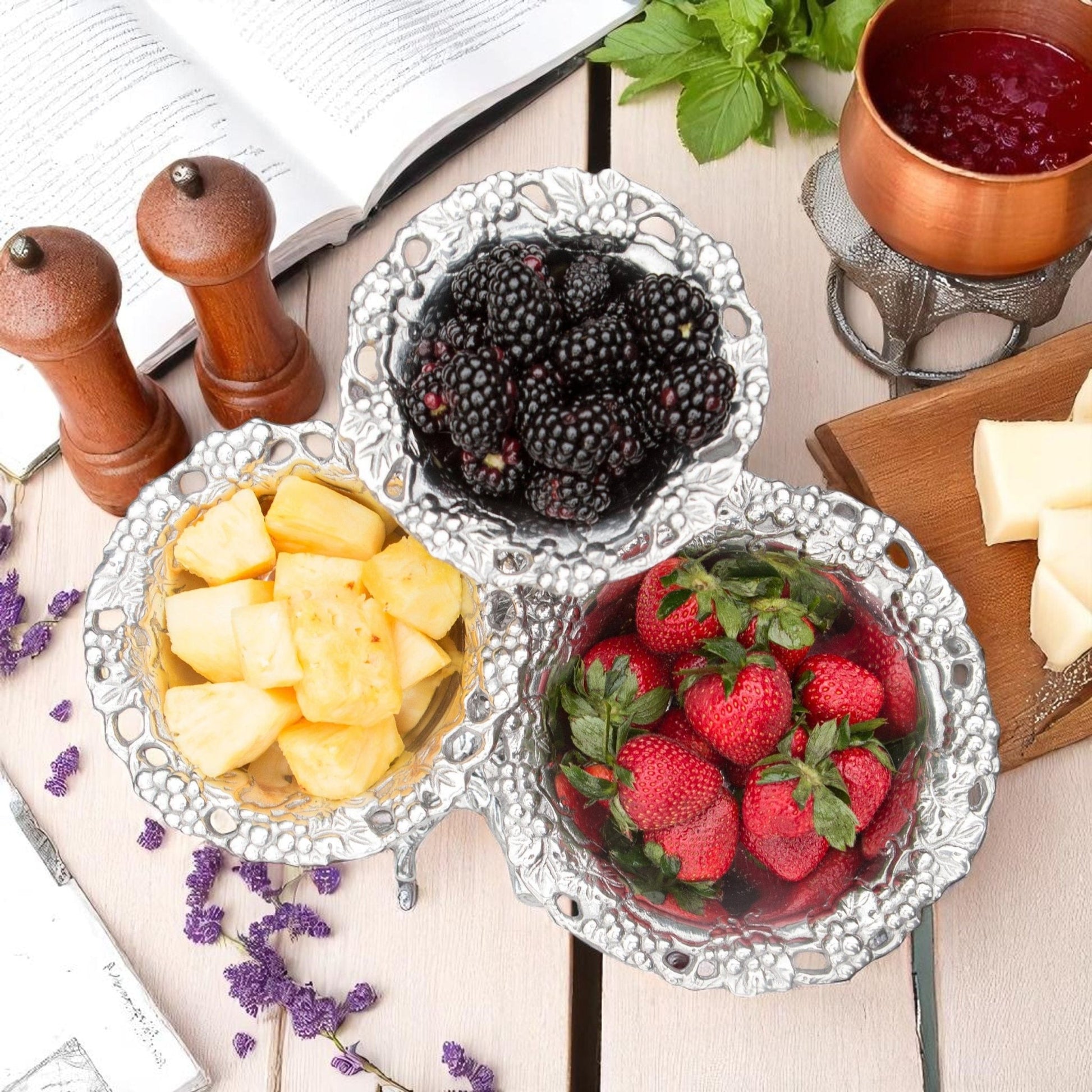 Grape 3-Tiered Bowl - themonogram manor 