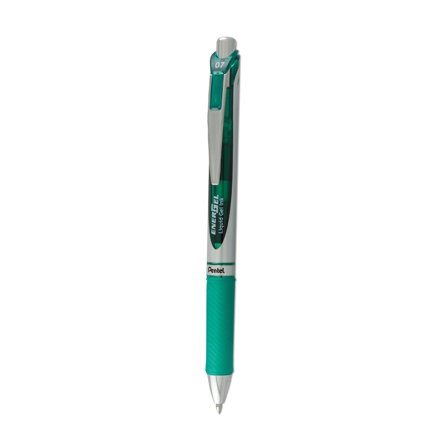 Pentel EnerGel RTX Gel Pen, Retractable, Medium 0.7 mm, Green Ink, Green/Gray Barrel - themonogram manor 