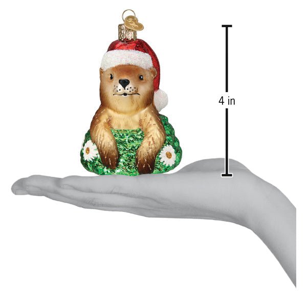 Santa Groundhog Ornament - #themonogram manor #