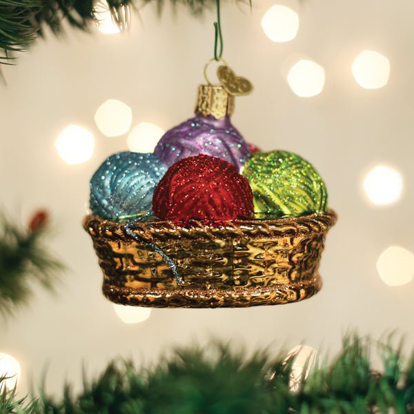 Basket Of Yarn Ornament - themonogram manor 