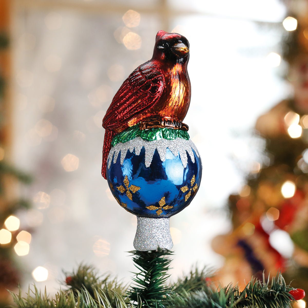 Cardinal Tree Top Ornament - themonogram manor 