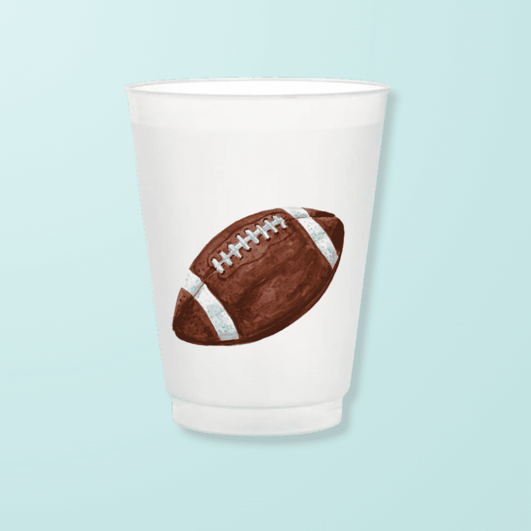 Football Frosted Cups - themonogram manor 