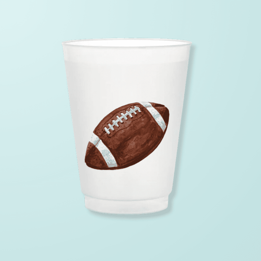 Football Frosted Cups - themonogram manor 