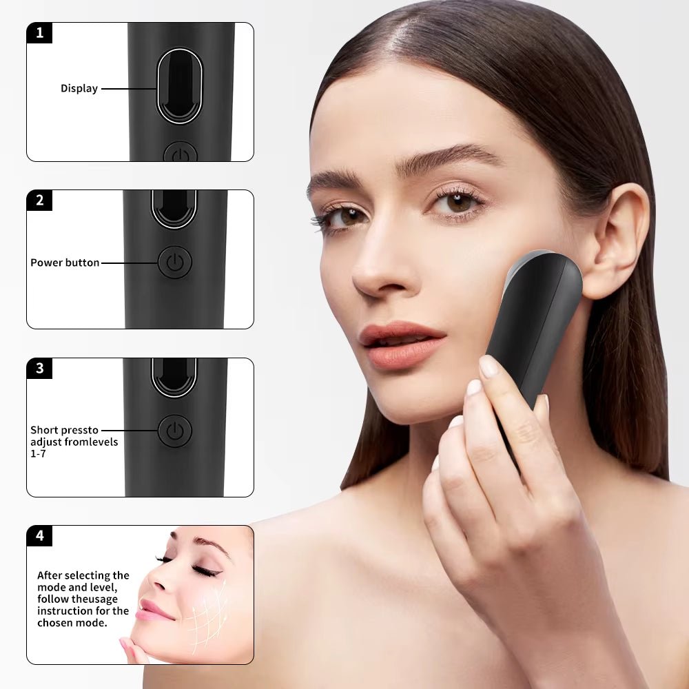 7 Colors Age-R Booster Pro Facial Skin Care anti Wrinkle Beauty Device EMS Microcurrent Lift Massager Home Use Beauty Skin Care - themonogram manor 