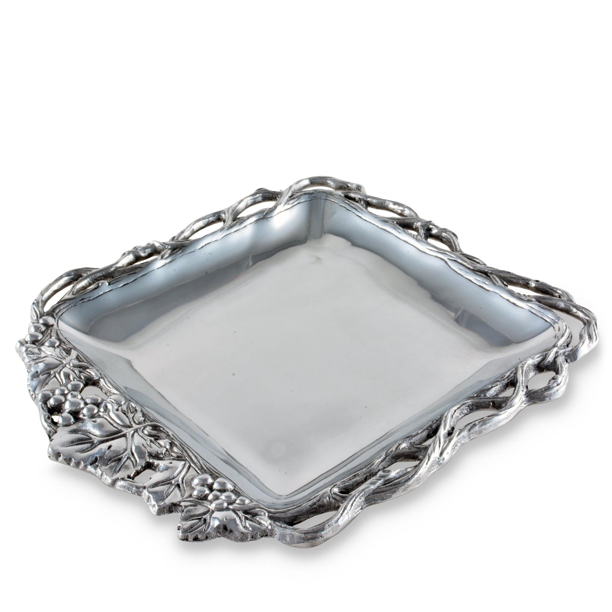 Grape Open Vine Square Tray 12 - themonogram manor 