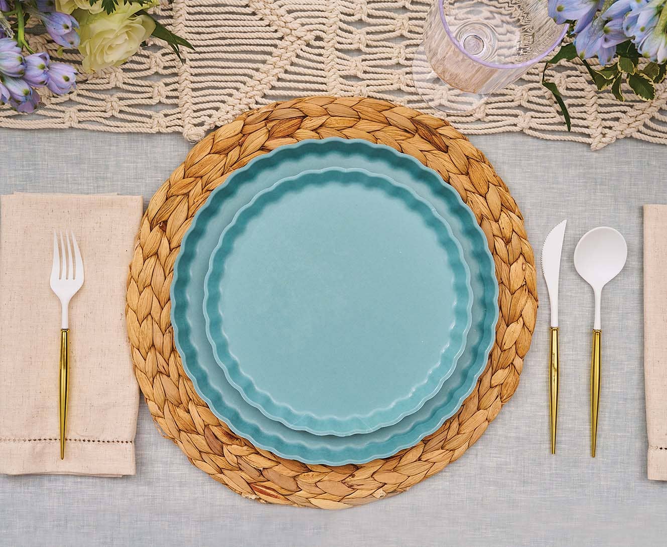 Gold Bella Assorted Plastic Cutlery/24pc, Service for 8 - themonogram manor 