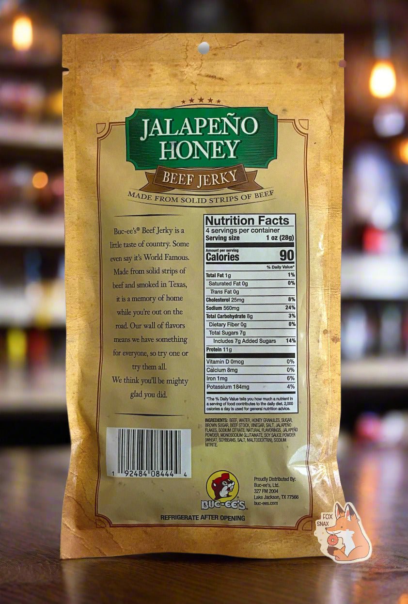 Buc - ee's Jalapeño Honey Beef Jerky - themonogram manor 