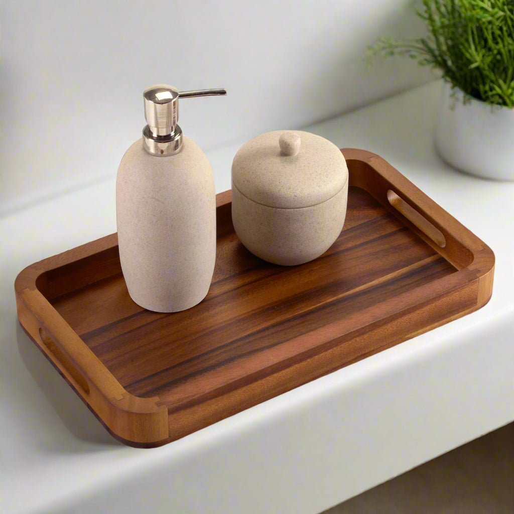 Rectangular Serving Tray - Solid Bottom - themonogram manor 