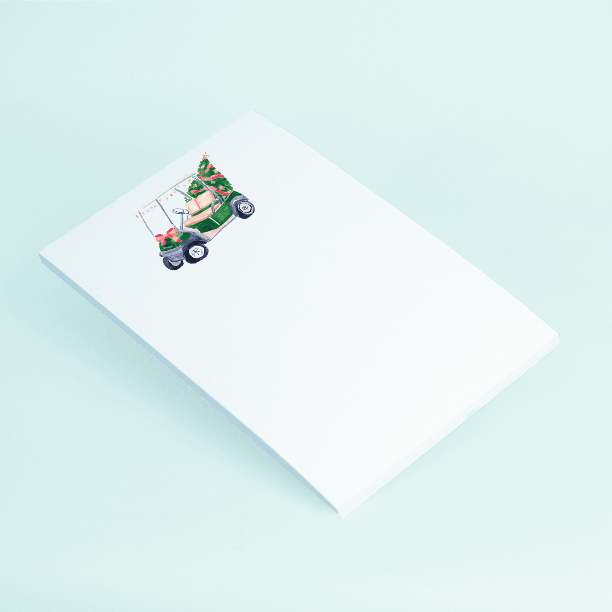 Holiday Golf Cart Notepad - themonogram manor 