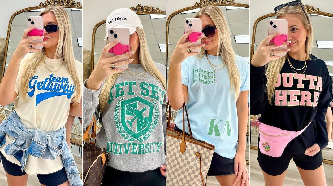 'Jet Set University' Crewneck Sweatshirt - themonogram manor 
